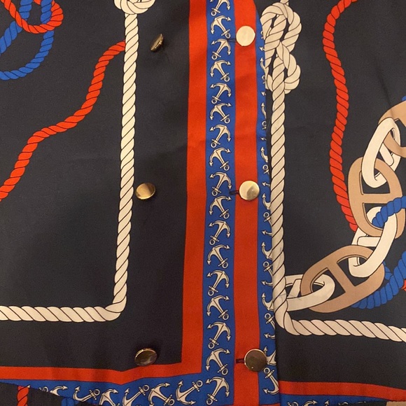 NWT ZARA XS Button Front Nautical Dress - Picture 10 of 15